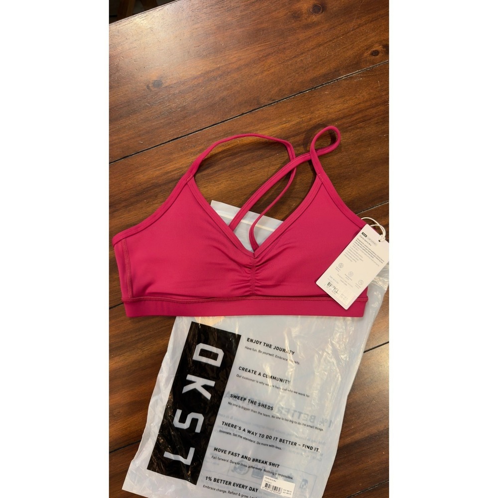 LSKD Clarity Sports Bra Plum Berry Small NWT NEW